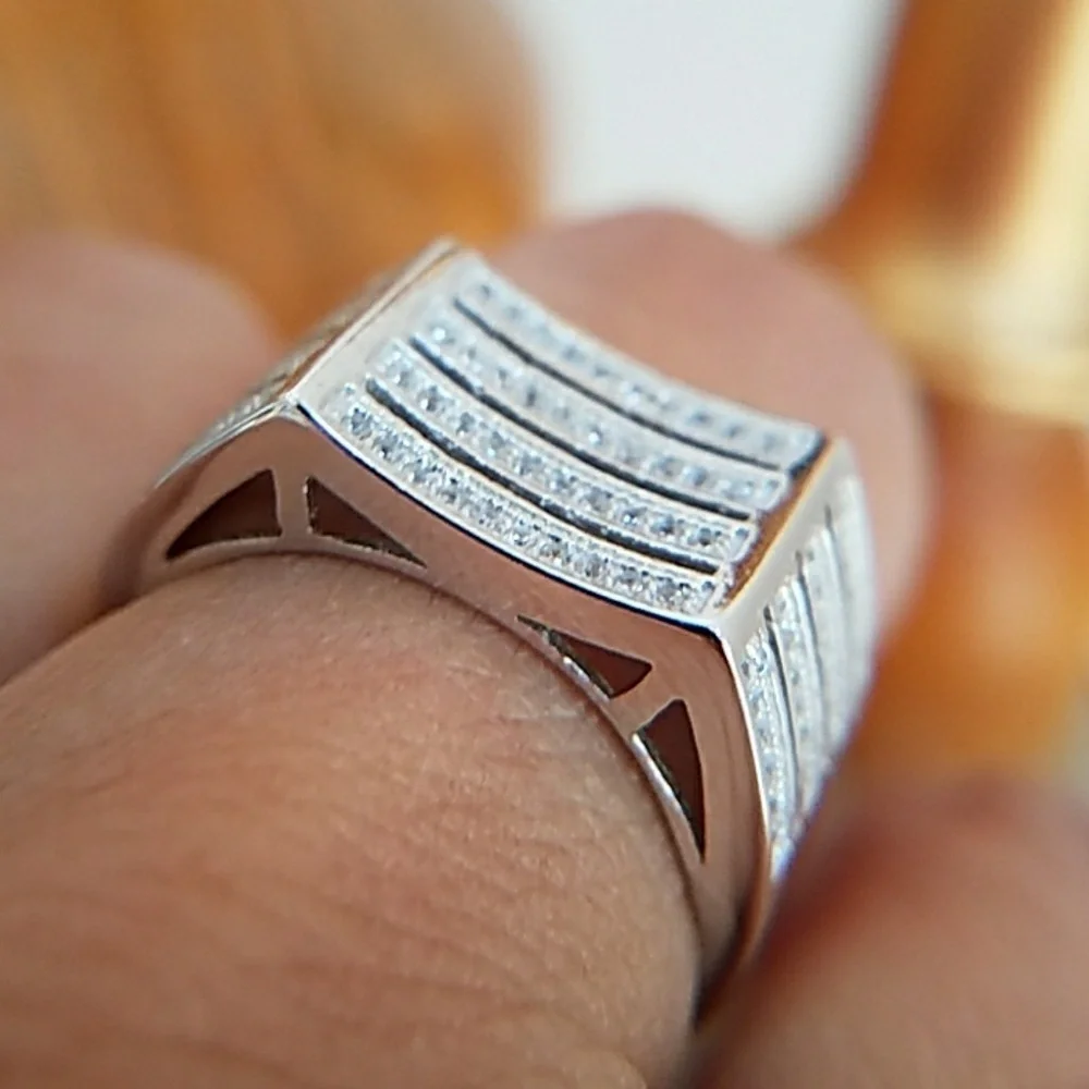 14k Gold plated men's Wedding Band Ring